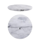 Peohud Marble Cheese Pastry Board, 8" Marble Trivet Cutting Board, Round Dessert Serving Platter for Cake, Fruit, Snacks, Kitchen, Party
