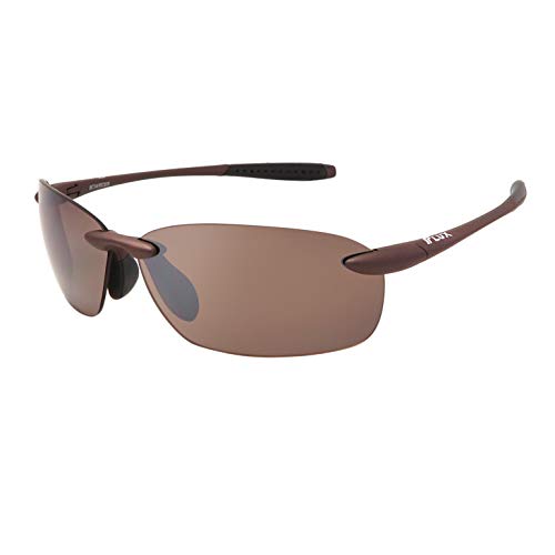 Flux BOWRIDER Active LifestylesSunglasses for Men and Women UV400 Protection, Anti-Slip, Lightweight (Matte Titanium Brown, Brown Mirror)