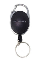 KeySmart Retractable Carabiner - Belt Clip Key Ring and Snap Badge Reel (1-Pack)