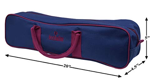 Acclaim Wooler Nylon Four Bowl Level Lawn Flat Green Short Mat Locker Bowls Bag (Navy/Burgundy)