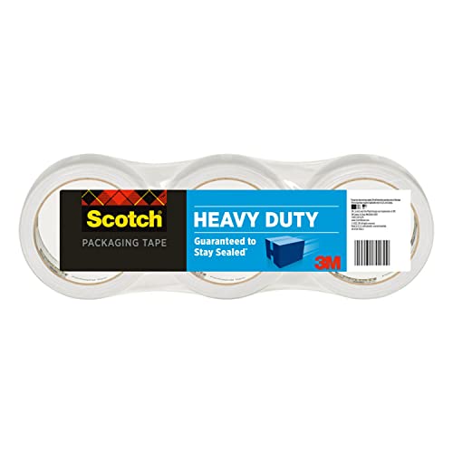 Scotch Heavy Duty Shipping Packaging Tape, 1.88 Inches x 54.6 Yards, 3 Rolls (3850-3)