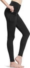 TSLA Women's Thermal Yoga Pants, High Waist Warm Fleece Lined Leggings, Winter Workout Running Tights with Pockets, TM-XYP84-BLK X-Large