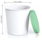 AYHOJIO Cream Containers for Homemade Ice Cream (2 Pcs) - Reusable Ice Cream Storage Containers for Freezer - Leak-Free Ice Cream Containers with Silicone Lids (Green) - 1 L per Ice Cream Container