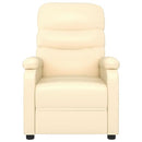 vidaXL Recliner Chair, Armchair with Adjustable Backrest and Footrest, Single Sofa Chair for Living Room Bedroom, Chaise Lounge, Cream Faux Leather