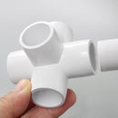 Zernmiarder 5 Way PVC Pipe Fittings 1/2 Inch, PVC Elbow Corner Side Outlet Tee Fitting, SCH40 Furniture Grade PVC Pipe Connectors - Fits 1/2" PVC Pipes, 12 Pieces