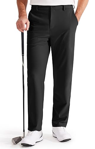 Libin Men's Golf Pants Classic Fit Flat Front Work Dress Pants 31