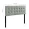 (Queen, Gray Fabric) - Modway Lily Upholstered Tufted Fabric Headboard Queen Size In Grey