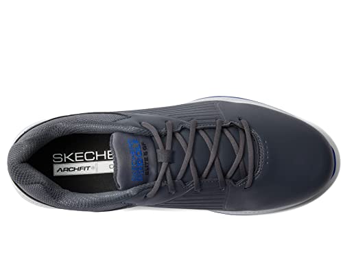 Skechers Men's Elite 5 Arch Fit Waterproof Golf Shoe Sneaker, Gray/Blue, 13 Wide