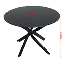 Round Dining Table MDF Marbling Black