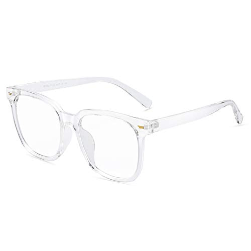 Oversized Blue Light Blocker Glasses for Women Square Computer Eyeglasses Reduce Eye Strain