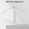 JISULIFE Small Desk Fan, Portable USB Rechargeable Fan, 160° Tilt Folding Personal Mini Fan with 4500mAh Battery, Strong Wind, Ultra Quiet, 4 Speed Modes for Office, Home, Camping - White