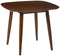 Bass Mid Century Modern Square Faux Wood Dining Table, Walnut Finish