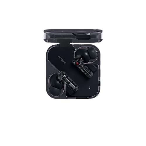 Nothing Ear (2) Wireless Bluetooth Earphones Black - ANC (Active Noise Cancelling) Headphones, Hi-Res Audio Certified, Dual Connection, Powerful 11.6 mm Driver