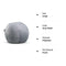 Big Joe Fuf Large Foam Beanbag Chair Gray Plush