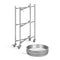 Kate and Laurel Celia Modern Glam 3-Tier Bar Cart, 14 x 14 x 28, White, Decorative Round Serving Cart with Lockable Wheels