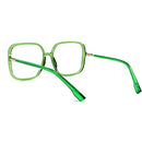 BAODAREN Blue Light Blocking Glasses Oversized Square Frame Women/Men Anti Eyestrain Computer Eyeglasses L3000A (Transparent Light Green)