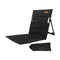 koolsoo Beach Chair with Back Support Foldable Chair Easy to Fold and Carry Beach Lounger Portable Stadium Chair Beach Floor Chair for Park Trekking, Black