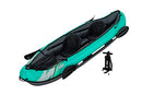 Bestway Hydro Force 2 Person Inflatable Kayak | Ventura Kayak Set with Hand Pump, Paddles and Storage Bag, Turquoise, 86 x 333 x 113 cm