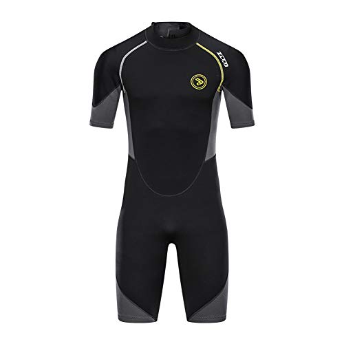 ZCCO Men's Wetsuits 1.5mm Premium Neoprene Back Zip Shorty Dive Skin for Spearfishing,Snorkeling, Surfing,Canoeing,Scuba Diving Suits