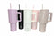 Vacuum Insulated Tumbler with Handle and Straw Lid | 1180ml/40oz Capacity | Stainless Steel Double Wall Insulation | Reusable Travel Mug in Multiple Colours | Bottle & Bowl Co. (Pink)