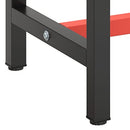 vidaXL Heavy-Duty Powder-Coated Metal Work Bench Frame - Matte Black and Matte Red - Durable with Reinforced Bars, Easy Assembly, Suitable for Various Tasks