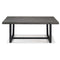 WE Furniture 72" Industrial Design Rustic Solid Wood Dining Table - Grey