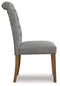 Signature Design by Ashely Harvina French Country 19" Tufted Upholstered Dining Chair, 2 Count, Gray