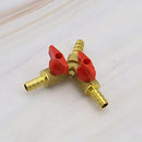 5/16Inch/8mm Y Shut Off Ball Valve Brass Hose Fitting Splitter Y 3 Way Pipe Connector Adapter for Oil Fuel Water