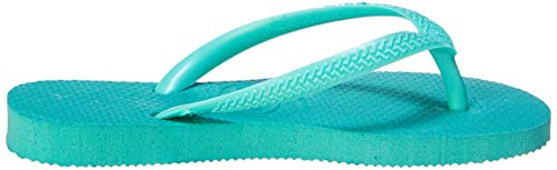 Havaianas Women's HAV Slim Green Dew Flip-Flop, Yellow (Bordeaux), 8 Child UK, Yellow Bordeaux