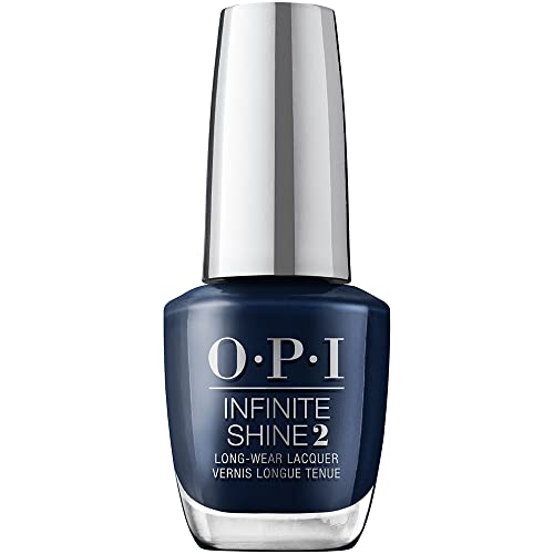 OPI Infinite Shine Midnight Mantra Blue Fall Wonders Collection, long-lasting nail polish for up to 11 days of gel like wear, 15ml