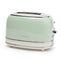 Ariete Vintage 155 2-Slice Toaster, Retro Toaster with 6 Toast Levels, Automatic Eject, Defrost Function, Removable Crumb Compartment, Stainless Steel Casing, 810W, Green