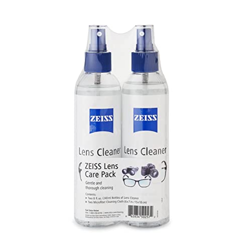 Zeiss Lens Care Pack - 2-8 Ounce Bottles of Lens Cleaner, 2 Microfiber Cleaning Cloths