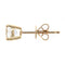 Gin & Grace 10K Yellow Gold Genuine White Topaz Diamond (I1) Stud Earring Daily Work Wear Jewelry For Women Gifts For Her