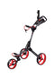 Cube CART 3 Wheel Push Pull Golf CART - Two Step Open/Close - Smallest Folding Lightweight Golf CART in The World - Choose Color! (Charcoal/Red)