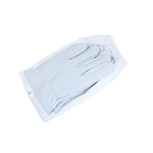 Goatskin Leather Beekeeping Gloves with Sleeves,Elastic Cuff (XL) Bee Keeping Apparel