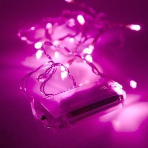 Christmas Concepts® 20 Battery Operated Pink LED Fairy Lights - Christmas/Wedding/All Year Round