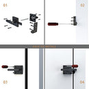 Sdstone Double Sided Gate Latch for Wooden Fence Heavy Duty,Aluminum Swinging Door Latch Gate Hardware,Black