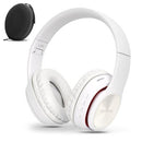 Bluetooth Headphones Over Ear, Wireless Headphones with Microphone, 29H Playtime Stereo Wireless Headphones, Lightweight Foldable Headset for Travel Work Laptop PC Cellphone ((White))