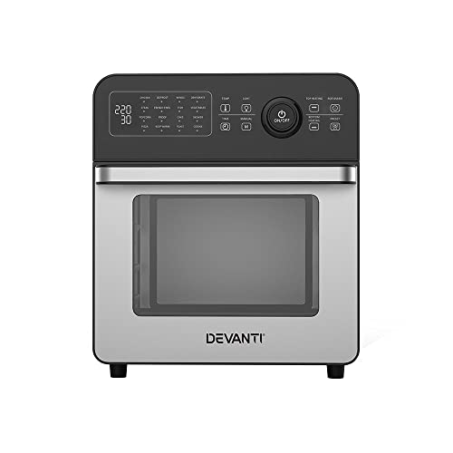 Devanti Air Fryer, 18L 1700W Airfryer Electric Cooker Fryers Deep Rack Silicone Baking Basket Kitchen Oven Household Small Kitchens Appliances, LCD Touch Control PanelDishwasher