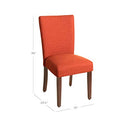 HomePop Parsons Classic Upholstered Accent Dining Chair, Single Pack, Orange