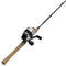 Zebco 33 Cork Spincast Reel and Fishing Rod Combo, 6-Foot 2-Piece Graphite Rod with Cork Handle, Quickset Anti-Reverse Fishing Reel with Bite Alert, Silver