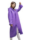 Thick EVA Raincoats with Hood,Reusable lightweight Rain Ponchos for Women Men Girl Boy,220g,(Purple)