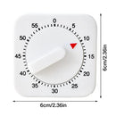 Wind Up Timer | 60-Minute Mechanical Square Timer for Kids with Alarm Reminder,Multifunctional Mechanical Timer Silent Timer for Cooking Baking