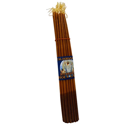 TALISMAN4U 33 Natural Beeswax Taper Candles 11" Tall Blessed Church Jerusalem Holy Land Candles