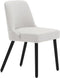 MINCETA Dining Chair,Morden Wood Leg Upholstered Kitchen Chair Set of 2,Performance Fabric in Beige Gray