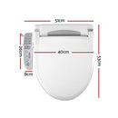 Cefito Bidet Toilet Seat, Electric Portable Toilets Cover Smart Wash Clean Seats Spray Set Home Travel Bathroom Attachment, with Self-Cleaning Nozzle Adjustable Temperature Position White