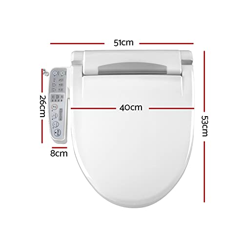 Cefito Bidet Toilet Seat, Electric Portable Toilets Cover Smart Wash Clean Seats Spray Set Home Travel Bathroom Attachment, with Self-Cleaning Nozzle Adjustable Temperature Position White