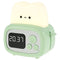 Kids Alarm Clock with Toast Night Light,Kids Digital Alarm Clock,Rechargeable Portable Alarm Clock Timer,USB Charging Healing Atmosphere Light Dimmable,Grow Alarm Clocks for Toddlers Boys Girls Birthday Gifts(Green B)