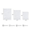 Murrey Home Tempered Glass Cutting Boards for Kitchen Dishwasher Safe, Rectangle Chopping Board with Rubber Feet, Small Clear Countertop Tray, Scratch Resistant, Heat Resistant, Non-Slip, 15.7"x11.8"