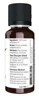 NOW Eucalyptus Oil, 1-Ounce